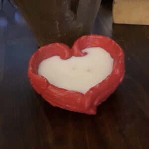 Angel wings heart candle-RED
